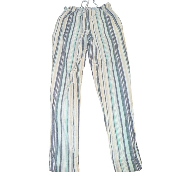 beachlunchlounge Women’s Striped Joggers in Blue and Cream - Picture 7 of 7